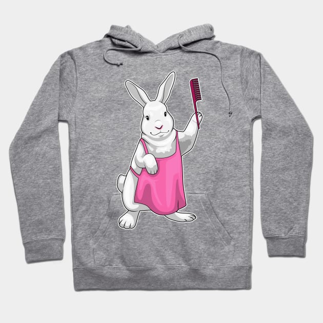 Bunny Hairdresser Comb Hoodie by Markus Schnabel